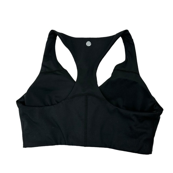 Zella Studio Lite Run Zip Front Racerback Sports Bra Black Small - Picture 8 of 15